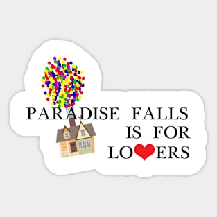 Paradise Falls is for Lovers Sticker